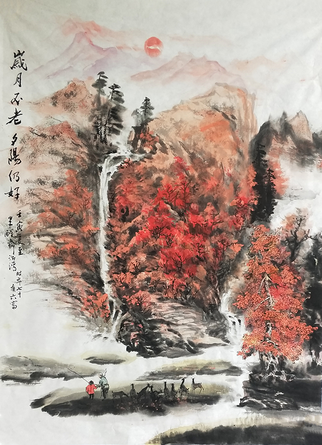陈治清作品5《岁月不老夕阳仍好》.jpg