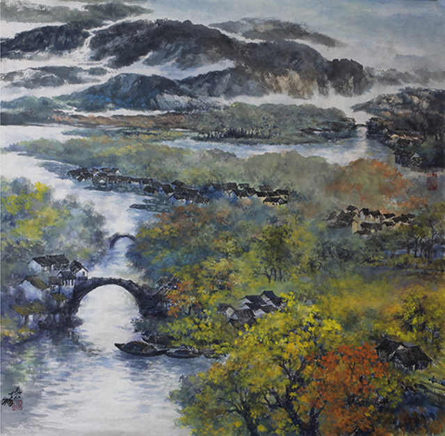 盛絜作品15《忆闽东》202规格：62cm×62cm.jpg