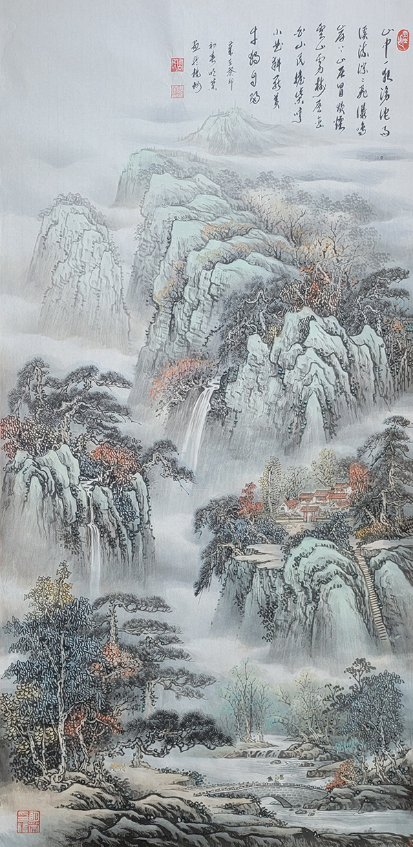 山中一夜滂沱雨（138X70）1.jpg