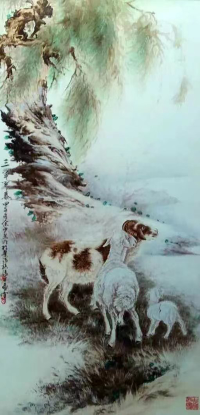 余景生作品3《三羊开泰》.jpg