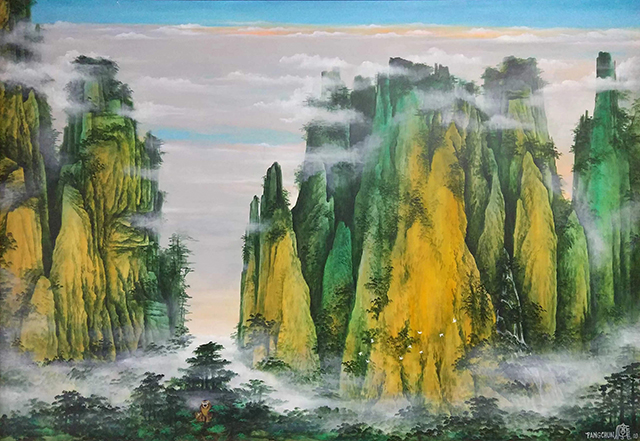 庞淳作品9《飞猿岭上猿声》尺寸：145x100cm.jpg