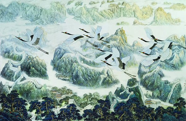 徐震时作品9《神州大地》 1993年  104cm×164cm（徐震时  金家翔  张晓君作，全国获奖作品，入编  《中国现代美术全集》）.jpg