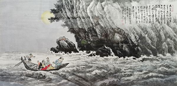 高健林作品7  宋 苏东坡《念奴娇·赤壁怀古》  规格：138×69cm.jpg