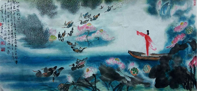 吴宝民作品7《仙女牧鸭图》.jpg