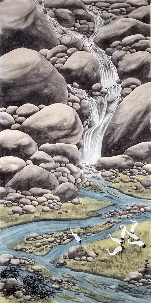 刘连生作品3《山泉石上流》.jpg