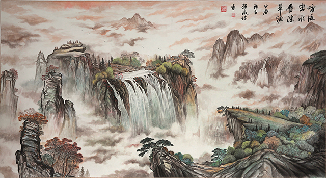 孙淑珍作品《峰峦叠翠 流水.jpg