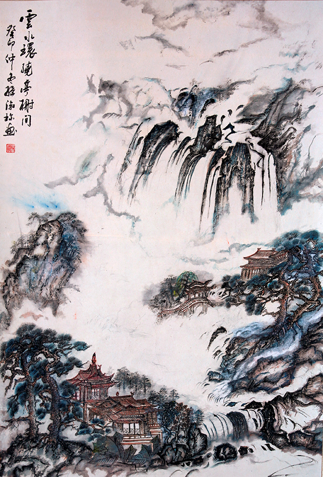 孙淑珍作品《云水环绕亭榭间》.jpg