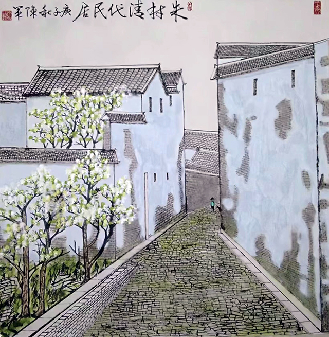 陈策作品6《朱村清代民居》.jpg