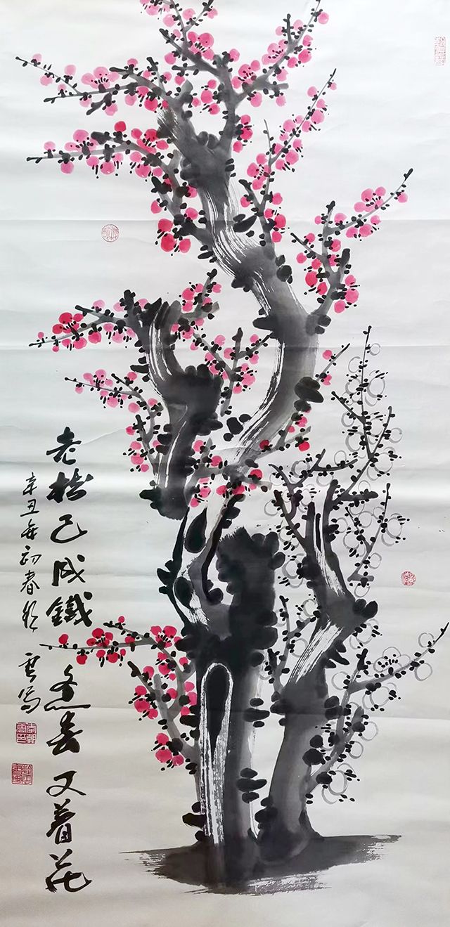 李朝云作品7《老梅已成铁  逢春又着花》.jpg