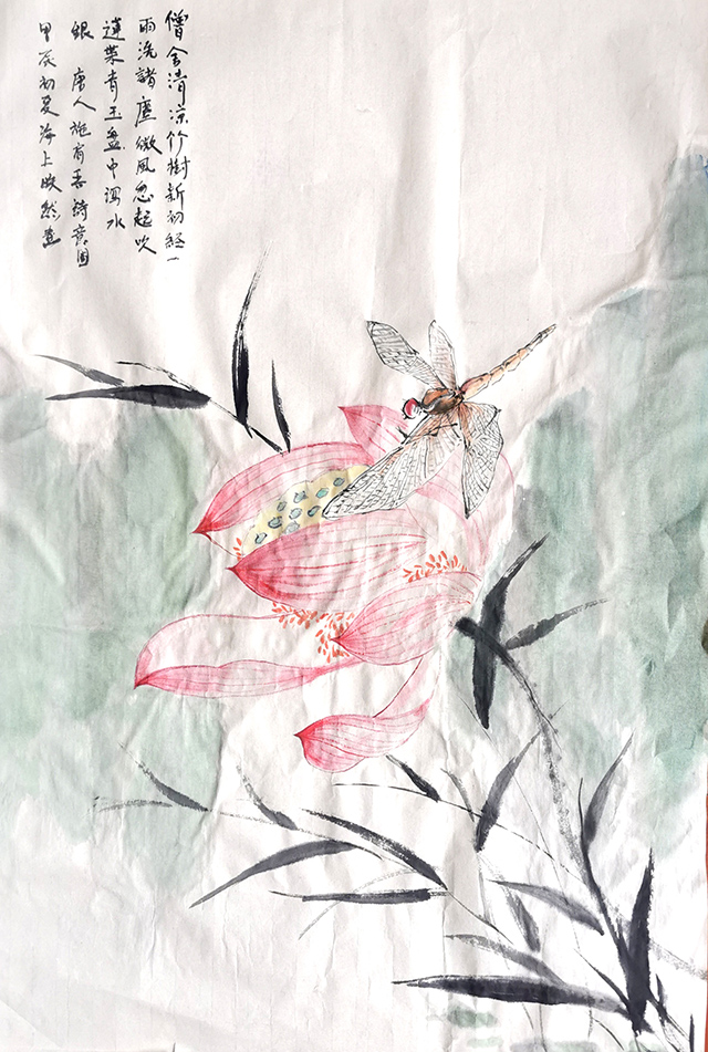 高健林作品8《僧舍清凉竹树新》  规格：68×45cm.jpg