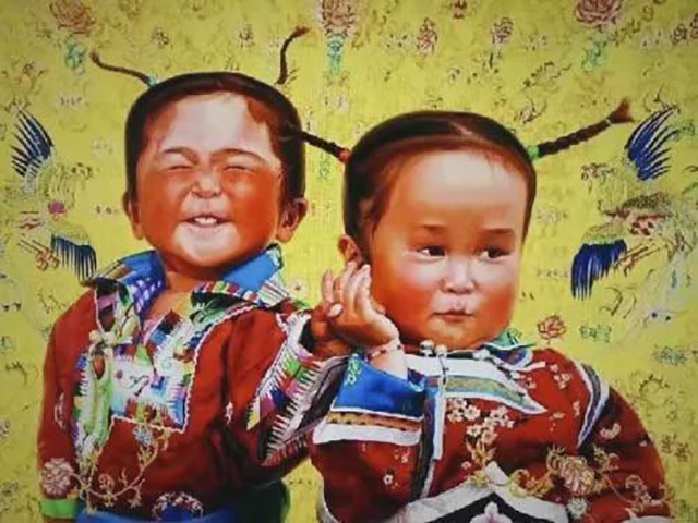 中国新古典主义油画《草原小姐妹》.jpg