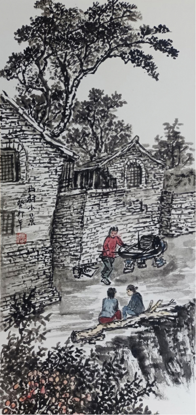 任纪成作品《山村小景》.jpg